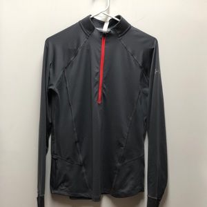 Gray under armor running pullover